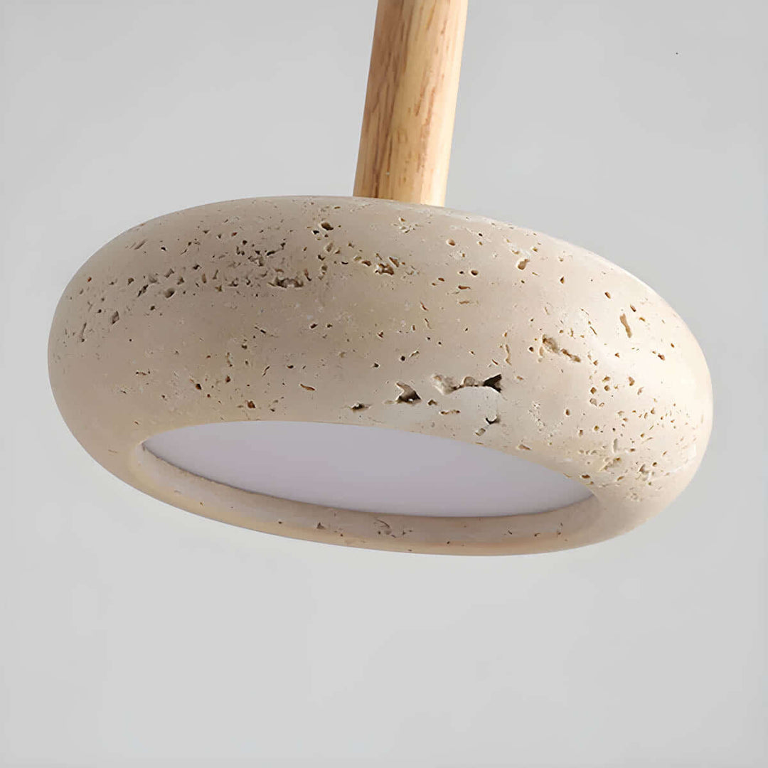 Travertin Natursten Pendellampe 15cm