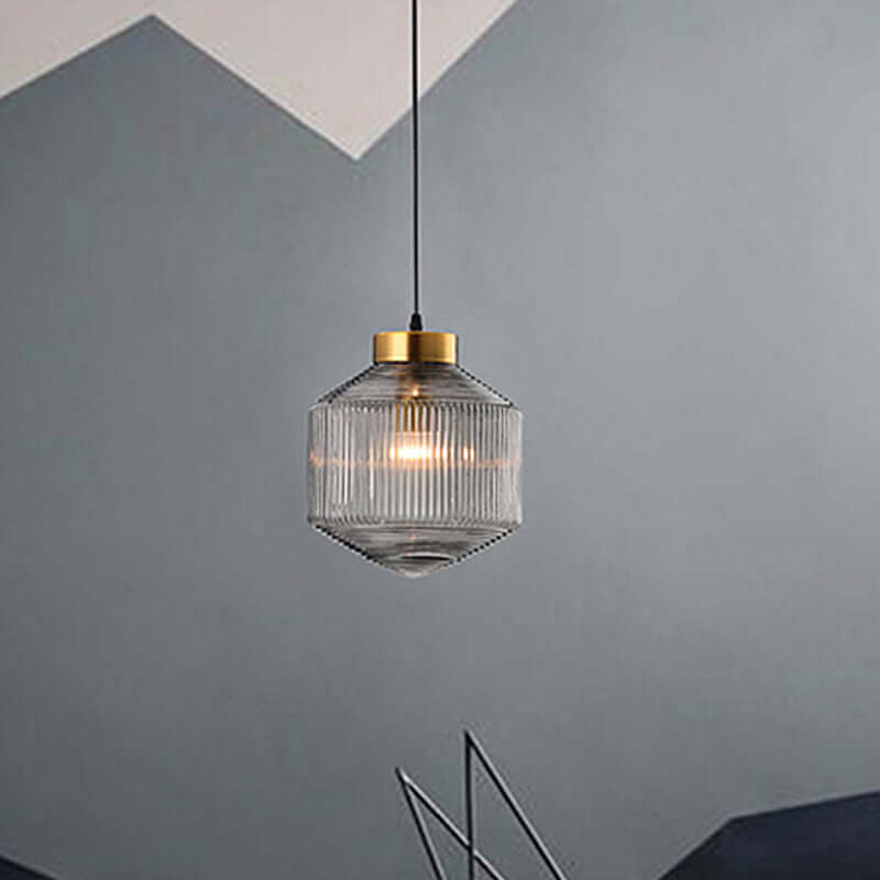 Moderne Tromle Glas Pendellampe Ø 25cm