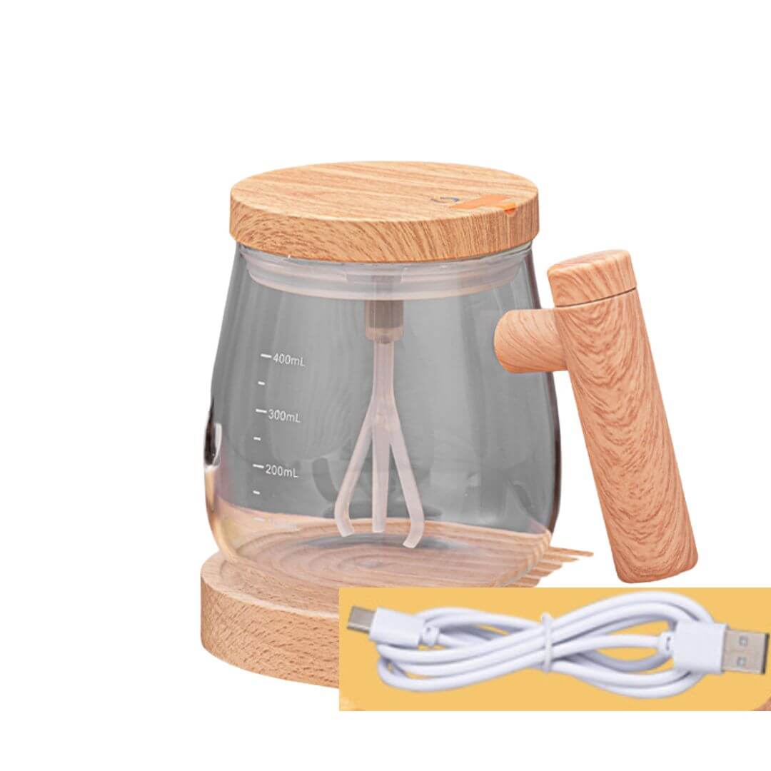 Håndmixer Kop af Træ - 2-i-1 Smoothie Blender