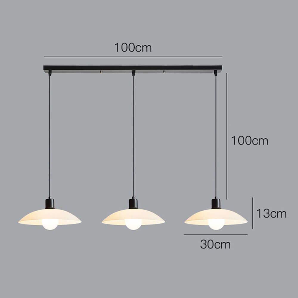 Minimalistisk Pendellampe i Hvidglas