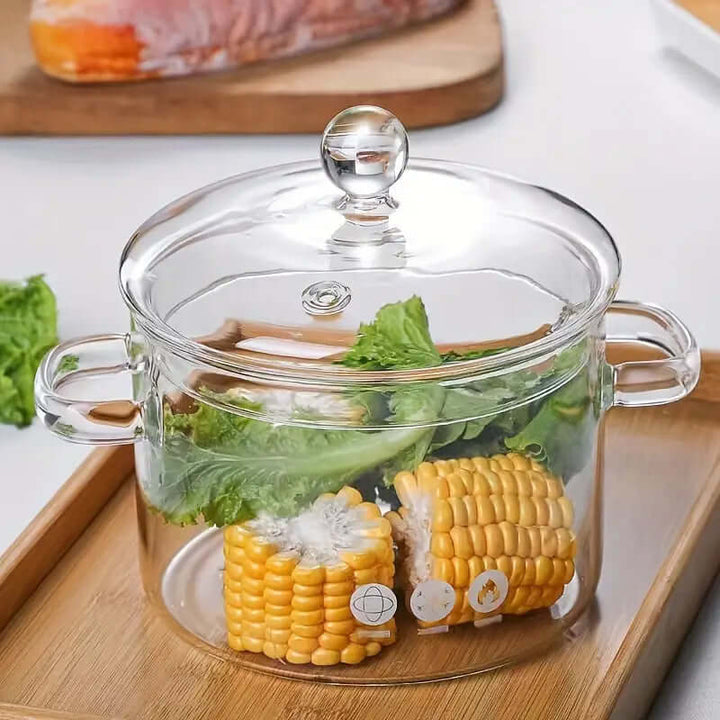 Gryde i Glas 1360ml - Varmebestandig & Transparent