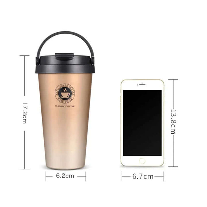 Unisex Isoleret Rejsekop i Rustfrit Stål 500ml