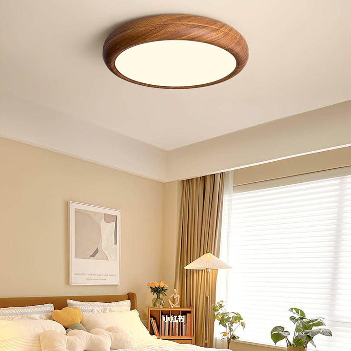 LED Loft Rund Loftlampe i Trælook