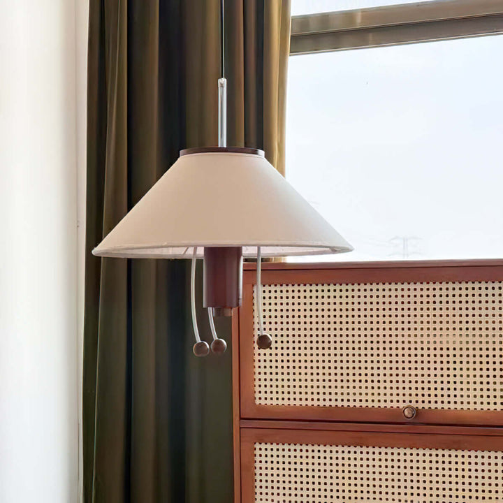 Design Blæksprutte Pendel, Valnød & Hvid