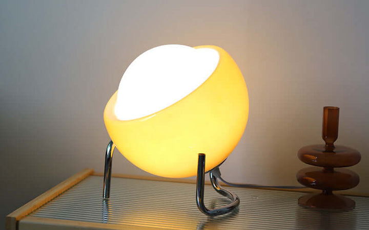 Retro Glas Bordlampe - Stemningsfuld Belysning
