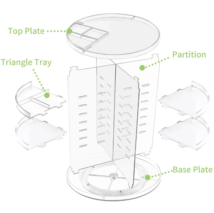 360° Roterende Kosmetik Organizer - Makeup Opbevaring
