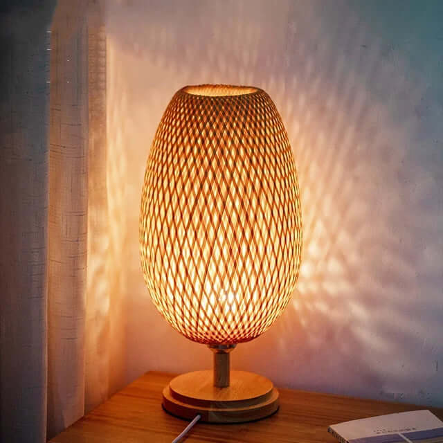 Vintage Bambus Bordlampe