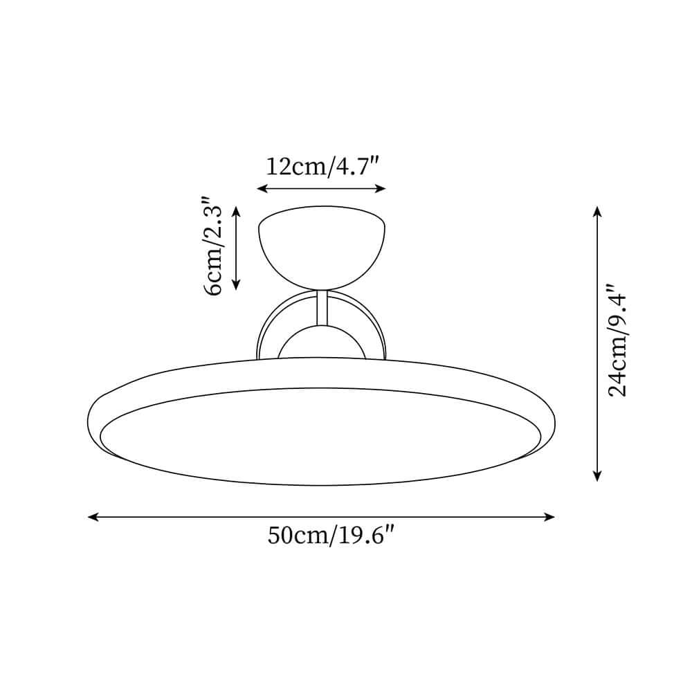 Moderne LED Loftsloftslampe i Akryl og Metal