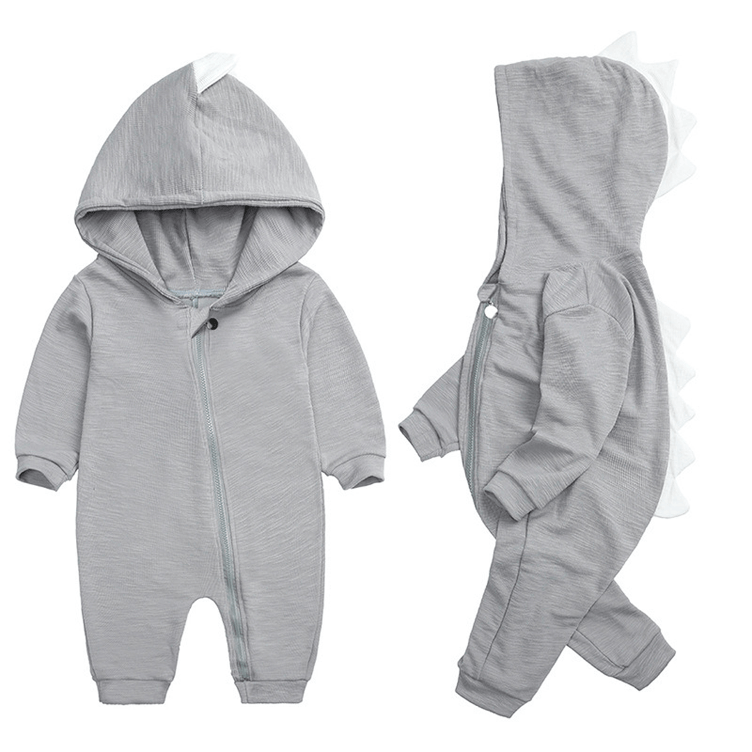 Baby Bodysuit med Dino Hætte - Hyggelig og Bedårende