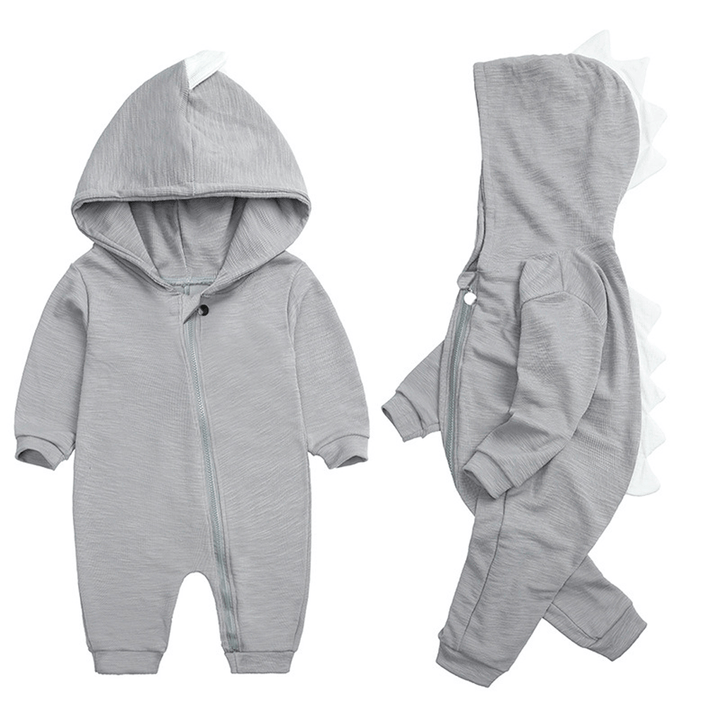 Baby Bodysuit med Dino Hætte - Hyggelig og Bedårende