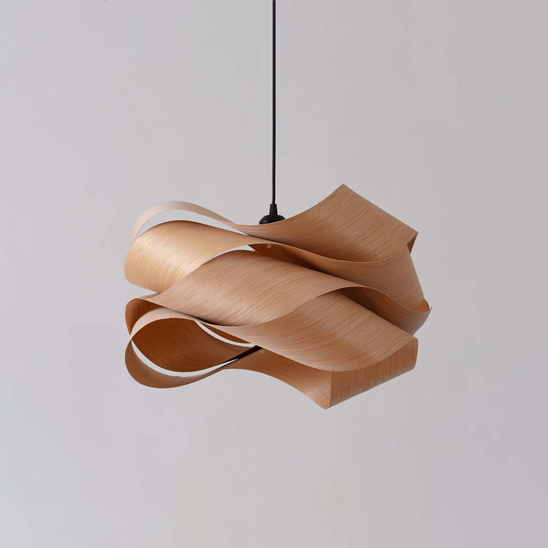 Moderne loft spisebordslampe i træ