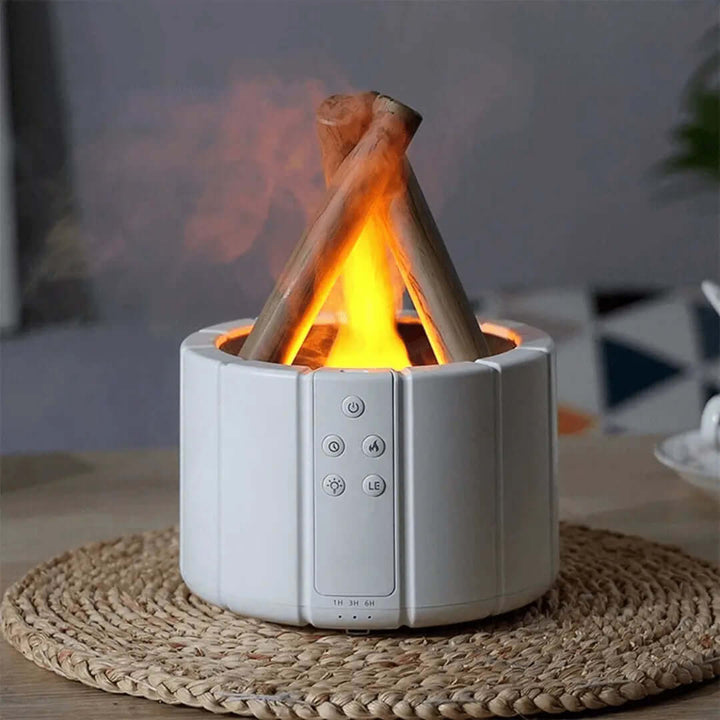 Ultralyd Luftfugter med Flammeeffekt til Hjemmet