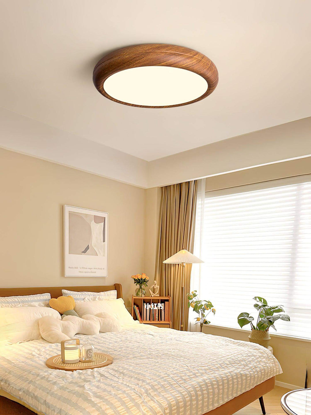 LED Loft Rund Loftlampe i Trælook