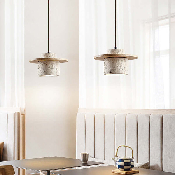 Hængelampe i Travertin Designerlampe
