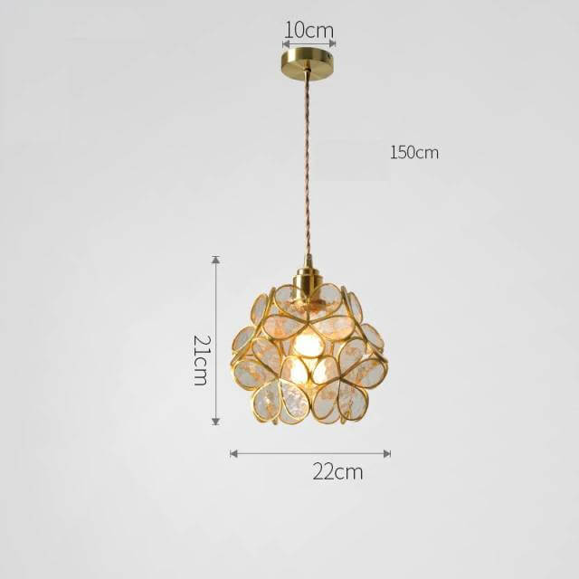 Moderne Nordisk Glas Blomsterpendel Lys