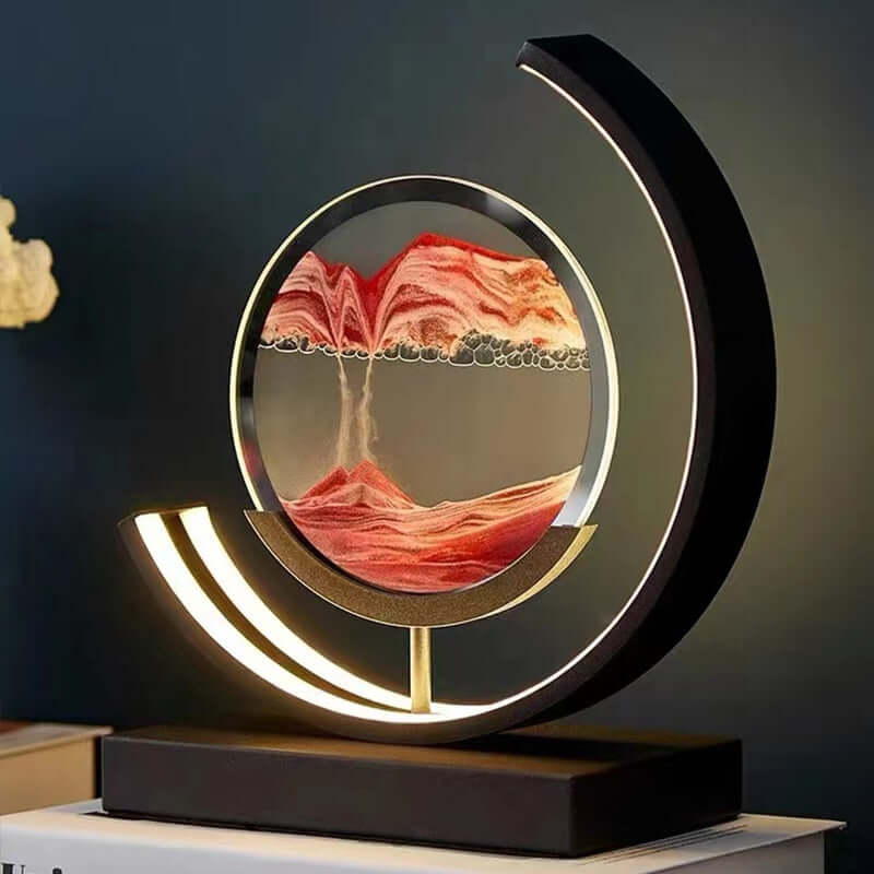 3D Sandbillede Bordlampe - Dynamisk Kunst