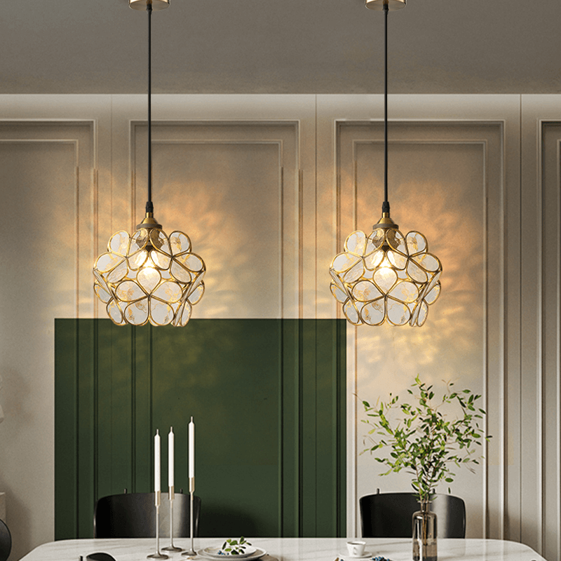 Moderne Nordisk Glas Blomsterpendel Lys
