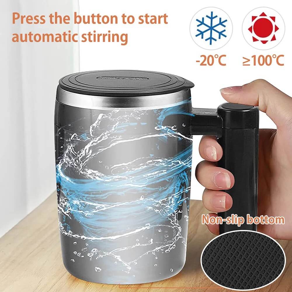 Unisex 380 ml selvomrørende kop - Automatisk blanding