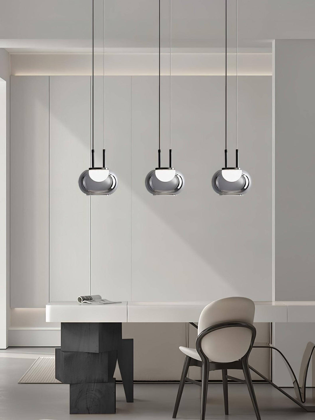 Moderne Halo Pendelophæng, 3-flamme