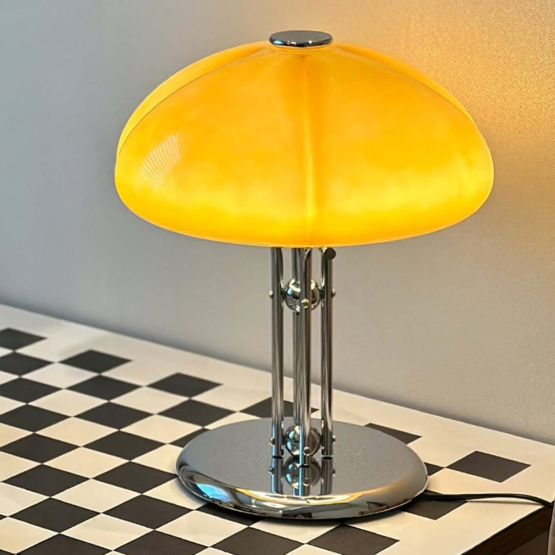 Svamp Design Bordlampe Glas Ravfarvet