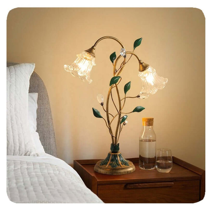 Blomsterbordlampe i vintagestil 45x55cm