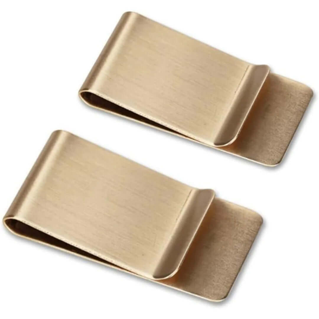 Elegant kortholder og pengeclips i rustfrit stål - 2 stk.
