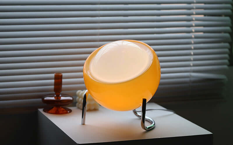 Retro Glas Bordlampe - Stemningsfuld Belysning