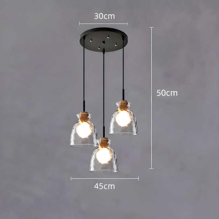 Moderne Glas Lysekrone med 1/3 Hoveder