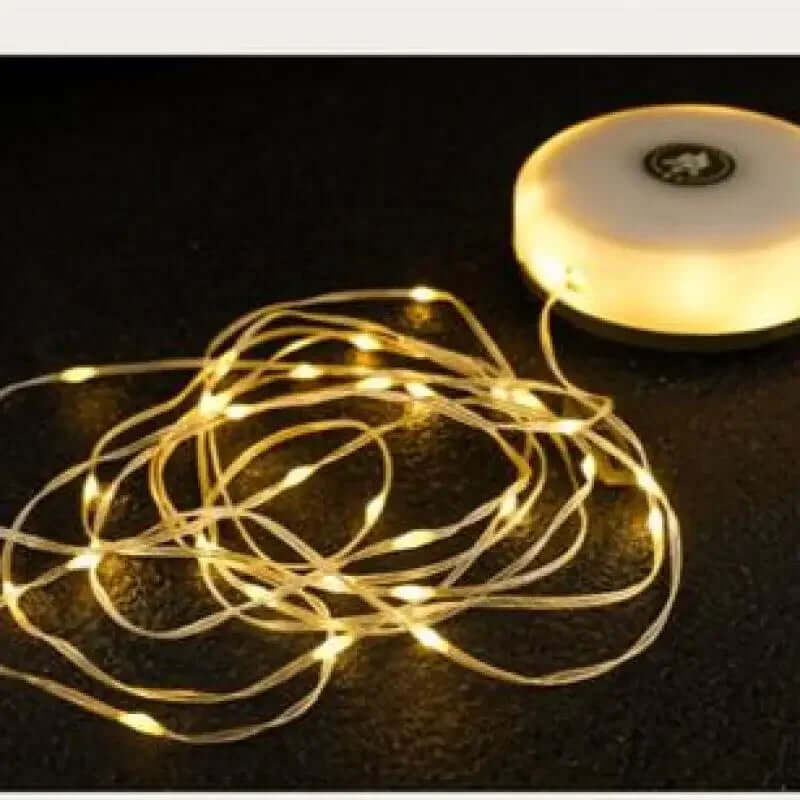 LED lyskæde 10m, vandtæt, USB, varmhvid