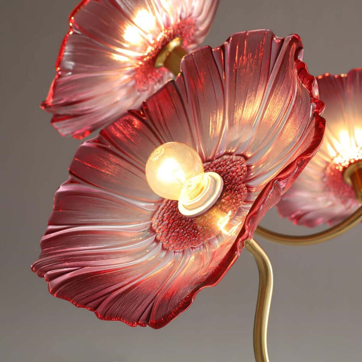 Moderne Glas Lysekrone med Lotusblomst Design