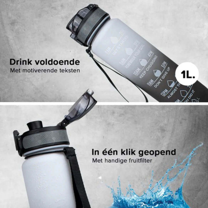 Motiverende Vandflaske med Tidsmarkører