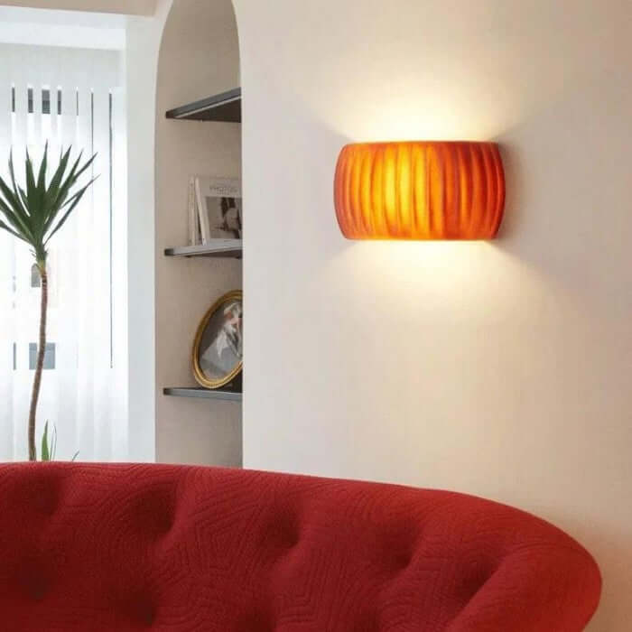 Gerillet Væglampe i Harpiks - Art Deco Stil