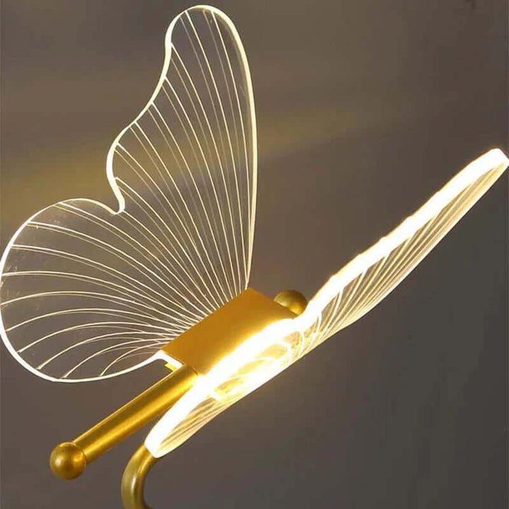 Moderne LED Bordlampe med Sommerfugledesign
