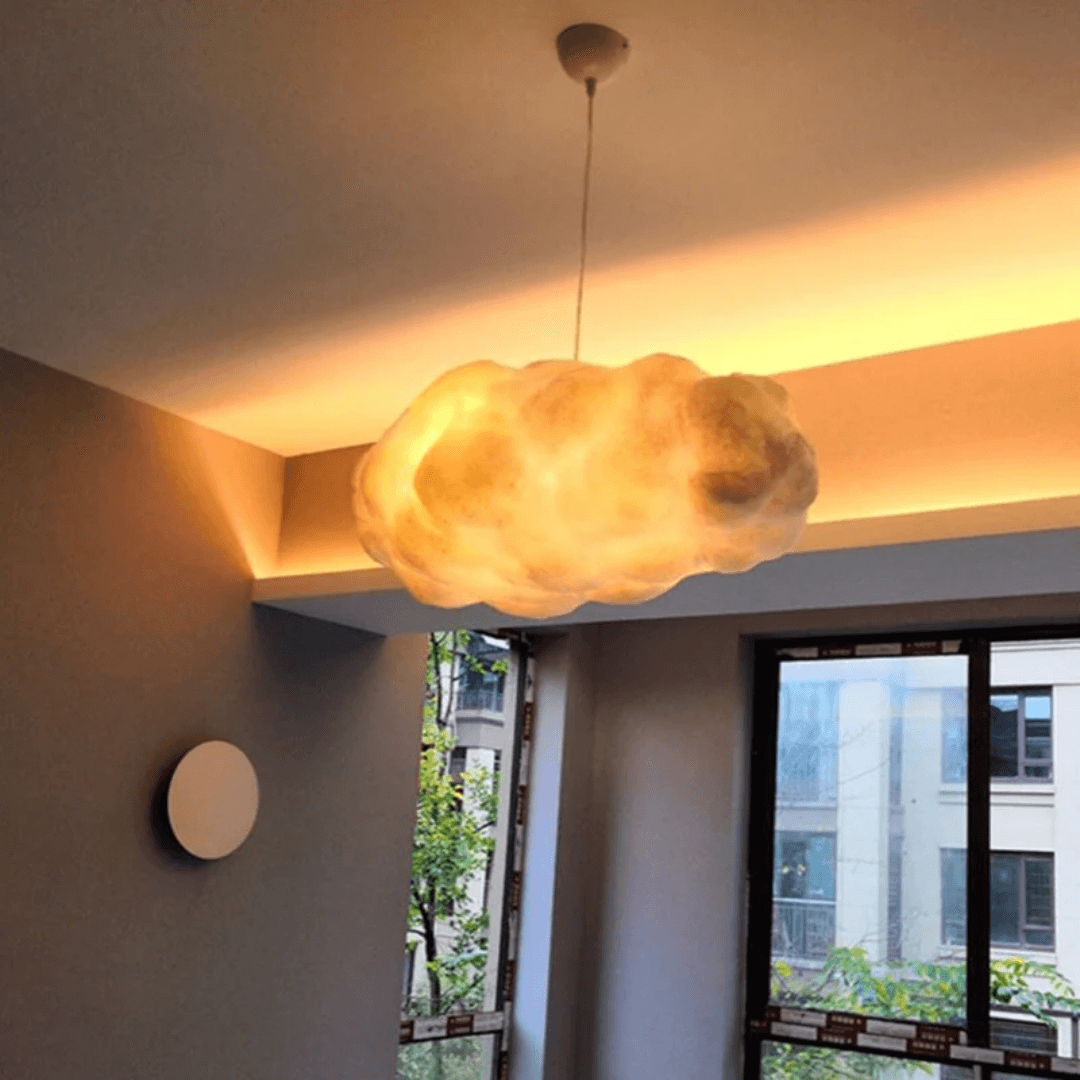 Hvid Sky LED Pendellampe til Børneværelset