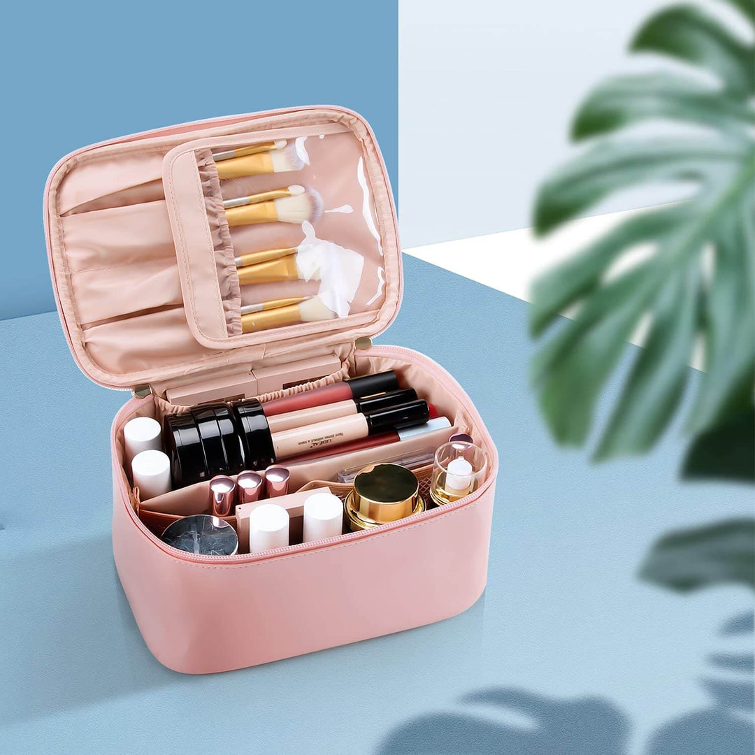 Rejse Make-up Organizer med justerbare rum