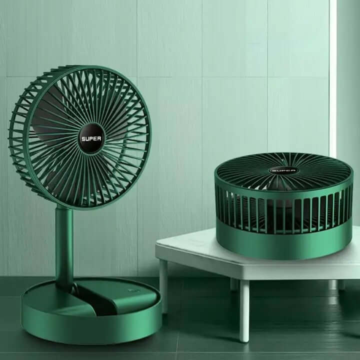 Bærbar foldbar ventilator med 3 hastigheder