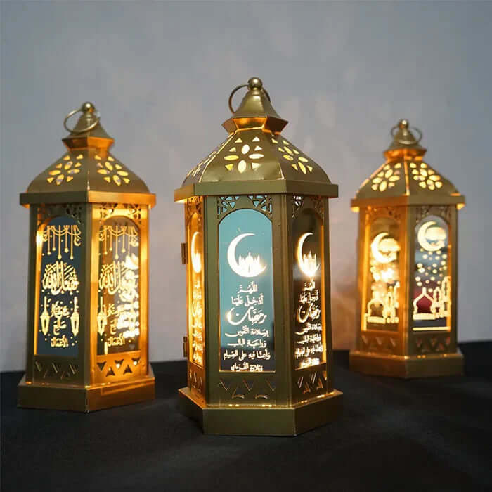 Unisex Ramadan Bordlampe Metal Lanterne Stemningslys