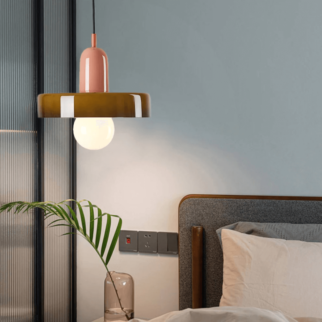 Moderne LED Glas Pendellampe med Justerbare Farver
