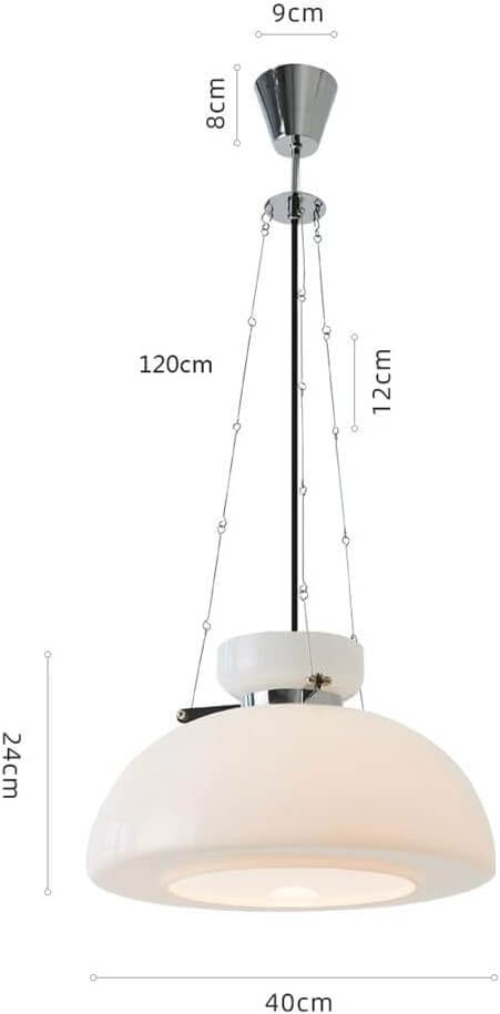 Moderne Mælkeglas LED Pendellampe 40cm