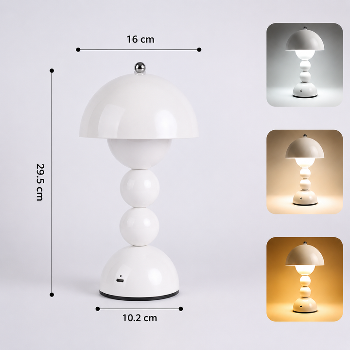FloraGlow Bordlampe - Skandinavisk Design | Dæmpbart Lys