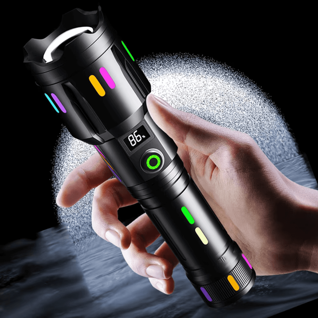 9000 Lumen Genopladelig LED Lommelygte