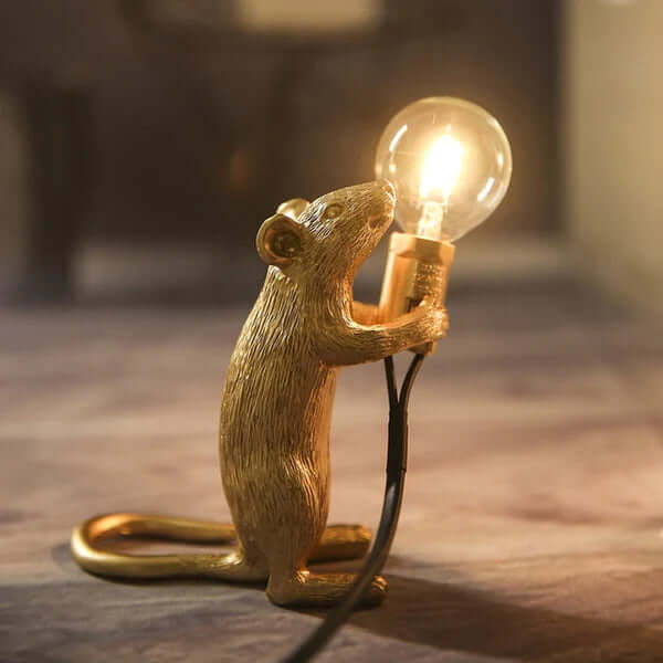 Dekorativ Muse Bordlampe