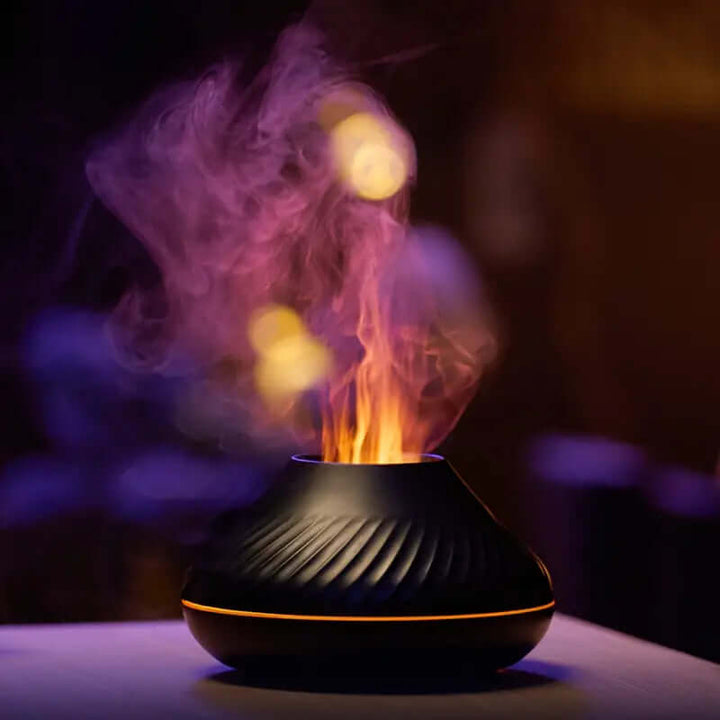 Ultrasonisk Aroma Diffuser med Flammeeffekt