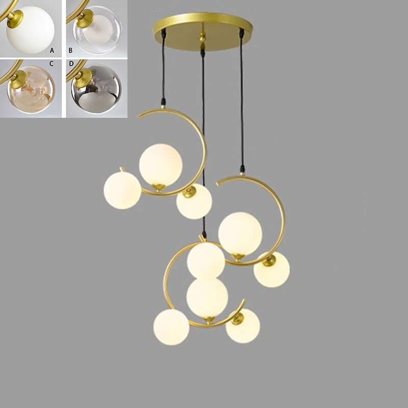 Moderne dæmpbar LED-pendellampe, 3 lyshoveder