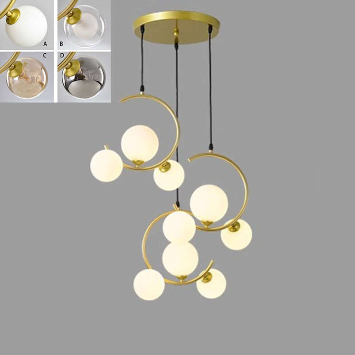 Moderne dæmpbar LED-pendellampe, 3 lyshoveder
