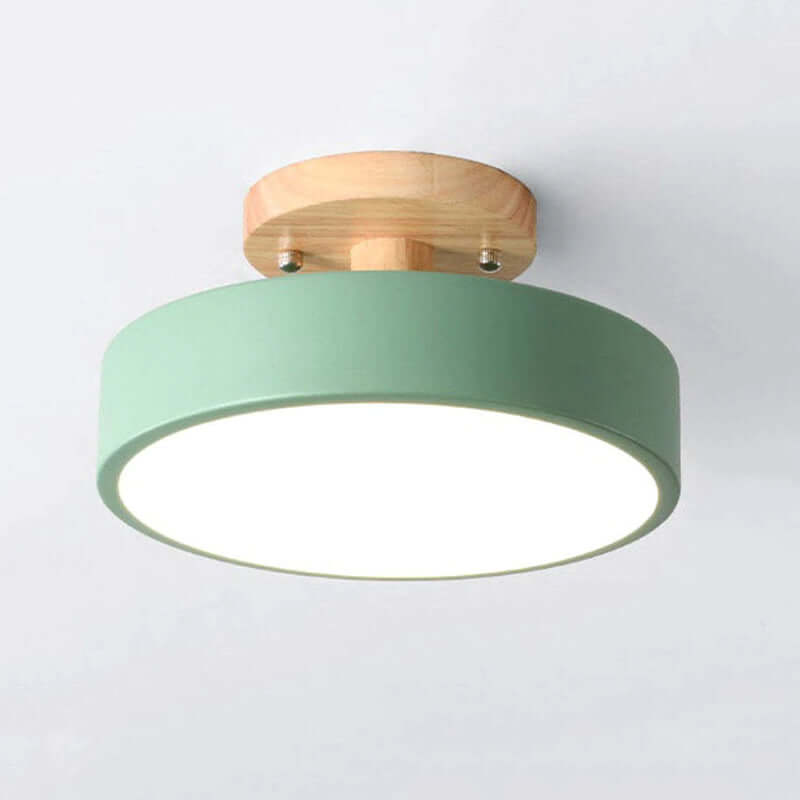 Dæmpbar LED Loftlampe i Trædesign