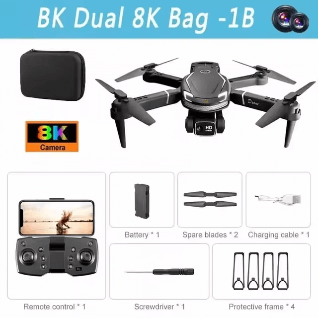 Mini Drone med 8K HD Kamera & GPS til Luftfotografering