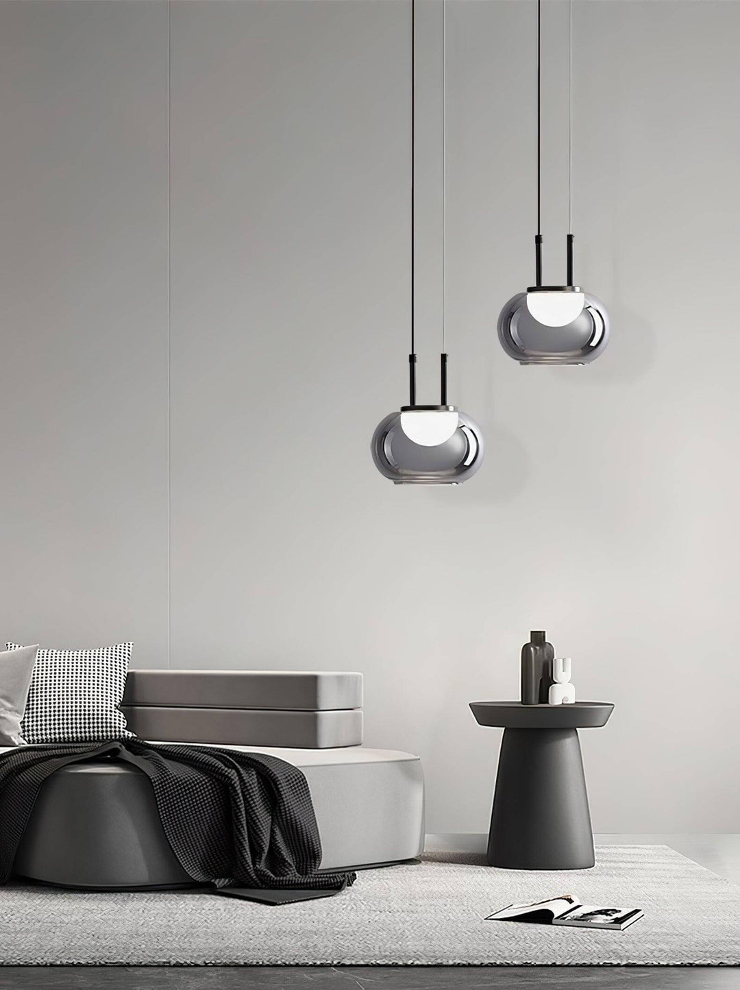 Moderne Halo Pendelophæng, 3-flamme