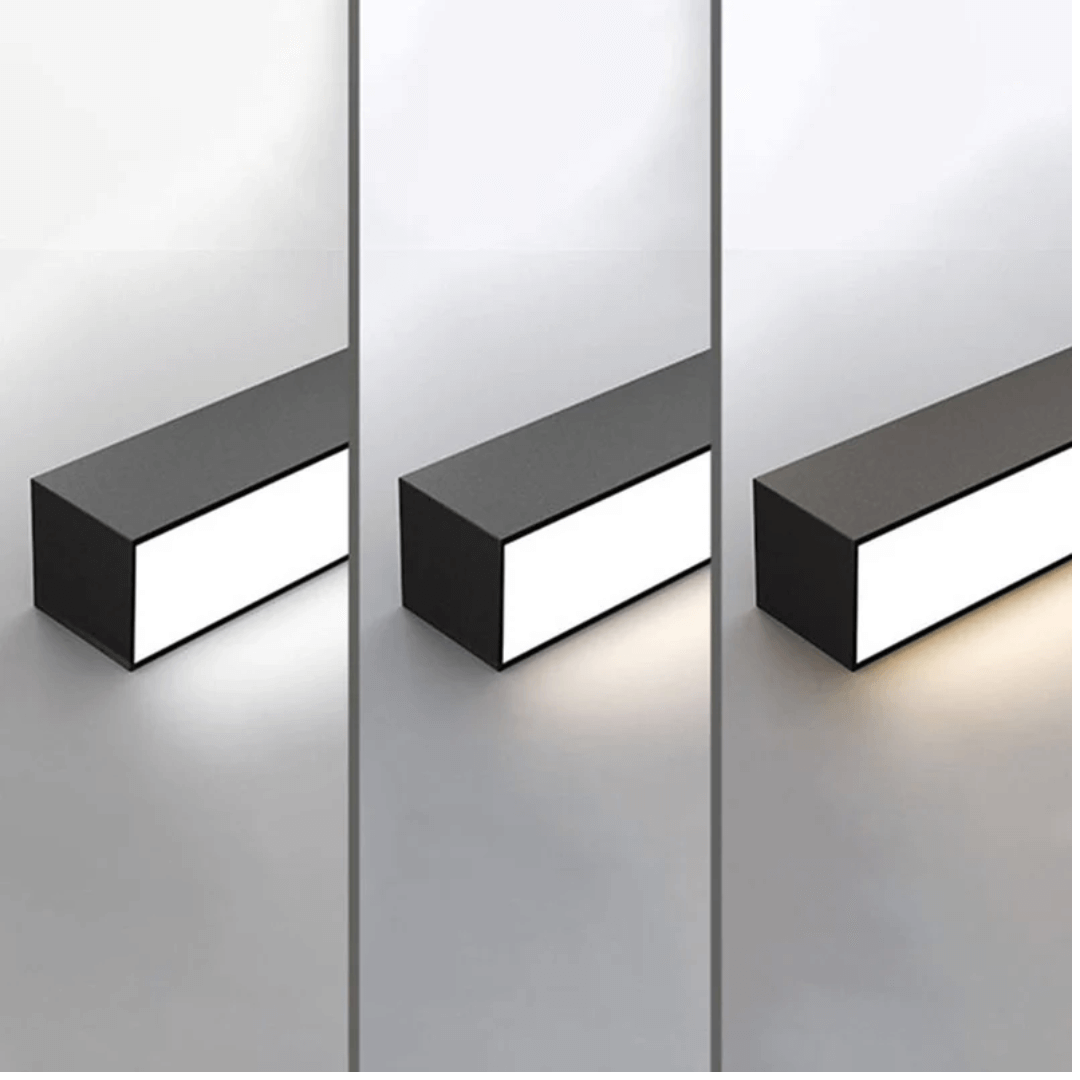 Lineær LED loftslampe i industrielt design