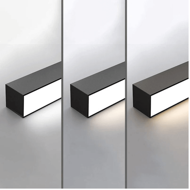 Lineær LED loftslampe i industrielt design